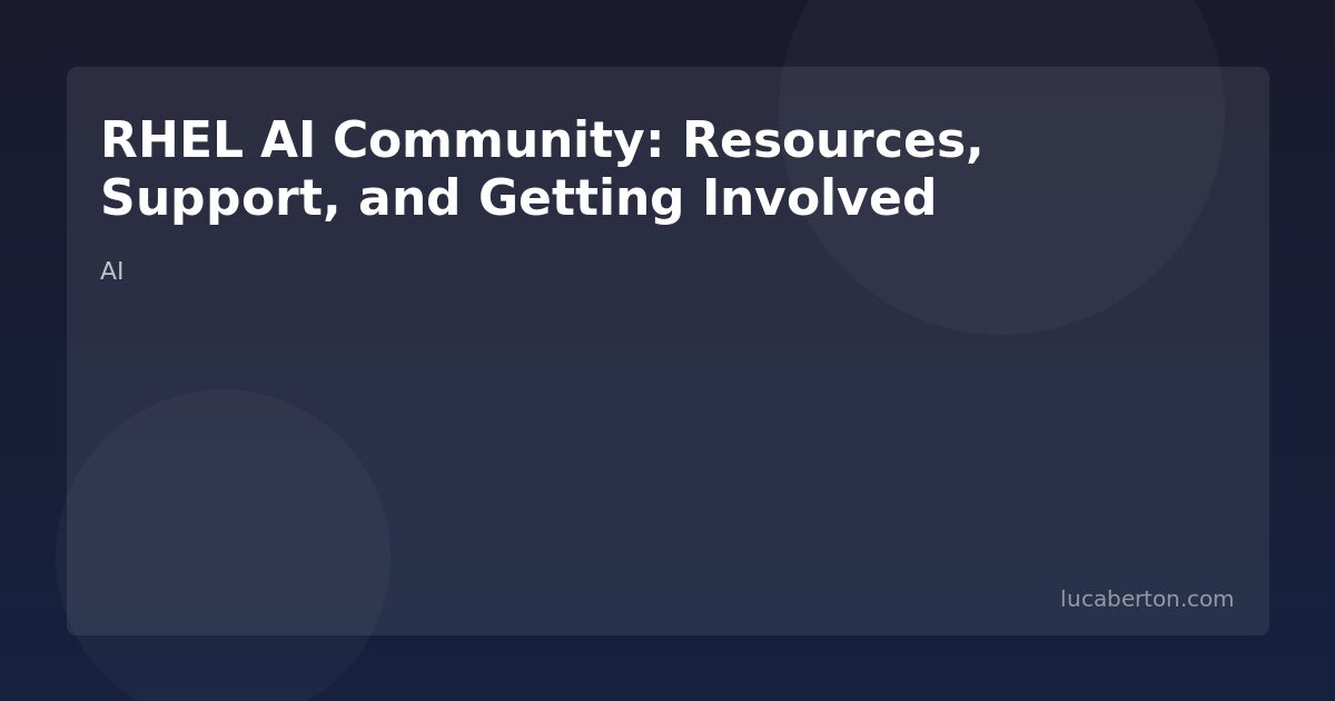 RHEL AI Community and Support